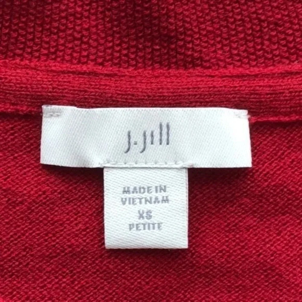 J.‎ Jill Women's XSmall Petite Red Crew Neck Cozy Sweater Feminine Festive